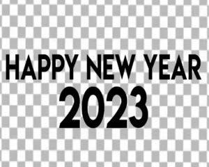Happy new year 2023 text png download