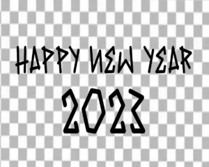 Happy new year 2023 text png