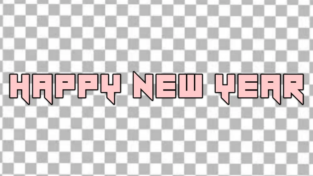 Happy new year text png download free 