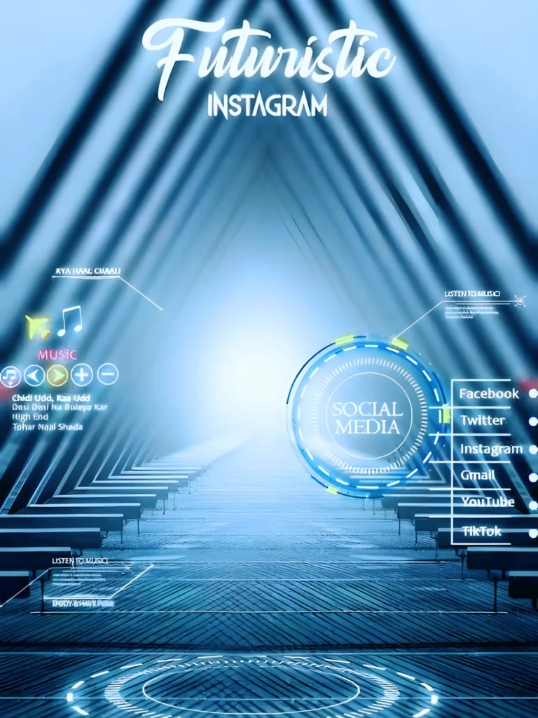 Futuristic Instagram photo editing background