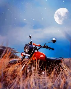 Read more about the article Royal Enfield with moon editing background download hd