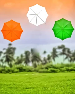 Read more about the article Indian flag color umbrella photo editing background download