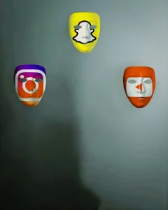 Social media editing background full hd, there are youTube, Instagram and snapchat icon in a wall in the background.