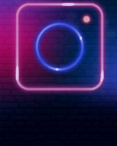 Neon instagram in wall editing background download free
