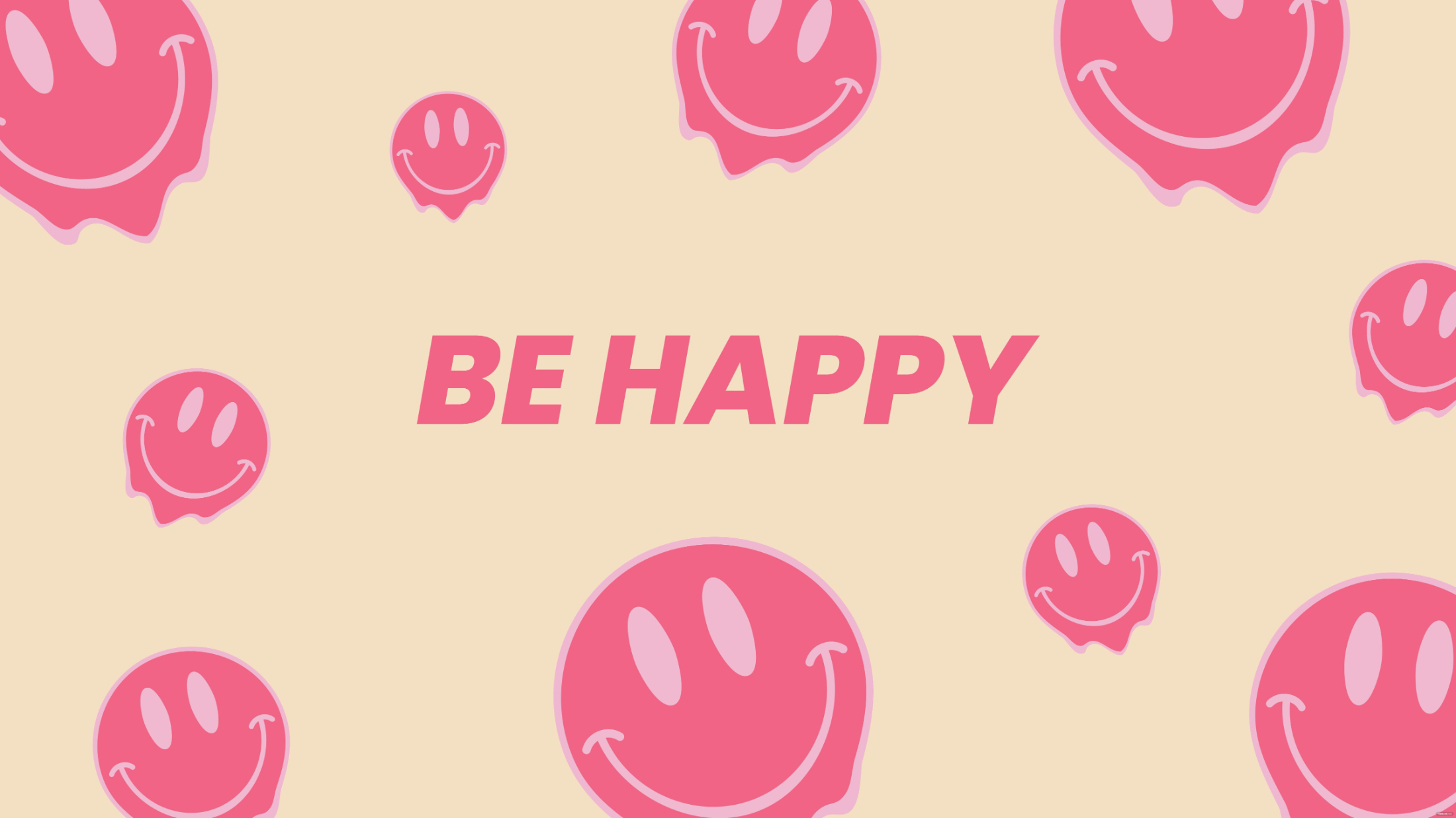 You are currently viewing Preppy pink be happy smiley face wallpaper