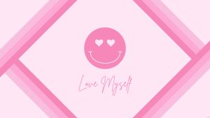 Read more about the article Preppy pink love myself smiley face wallpaper
