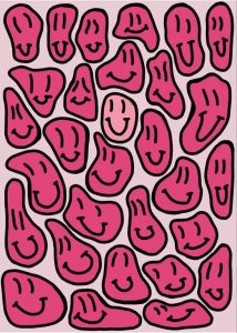 Read more about the article Preppy pink smiley face wallpaper