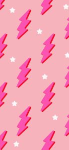 Preppy pink wallpaper with energy sign