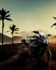 Standing bike on road image editing background download