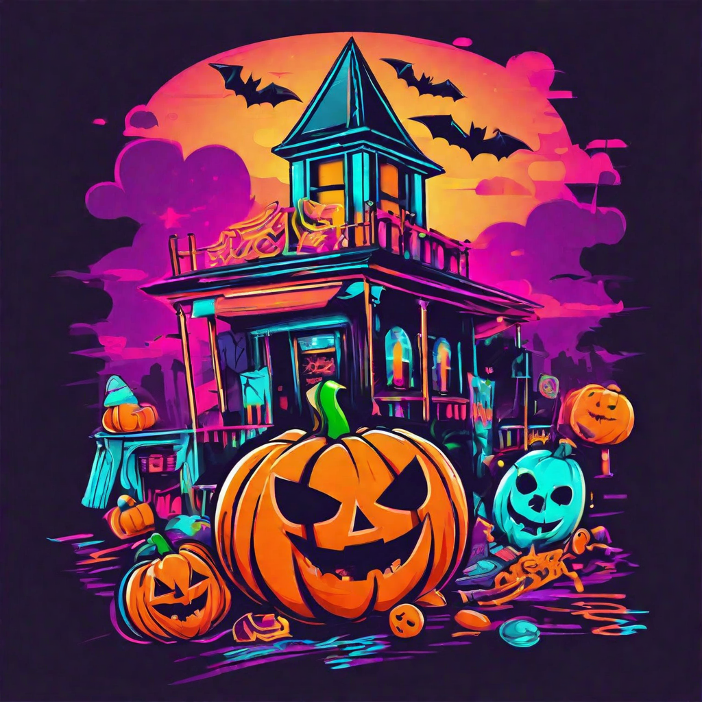 tshirt design by our halloween tshirt design midjourney prompts